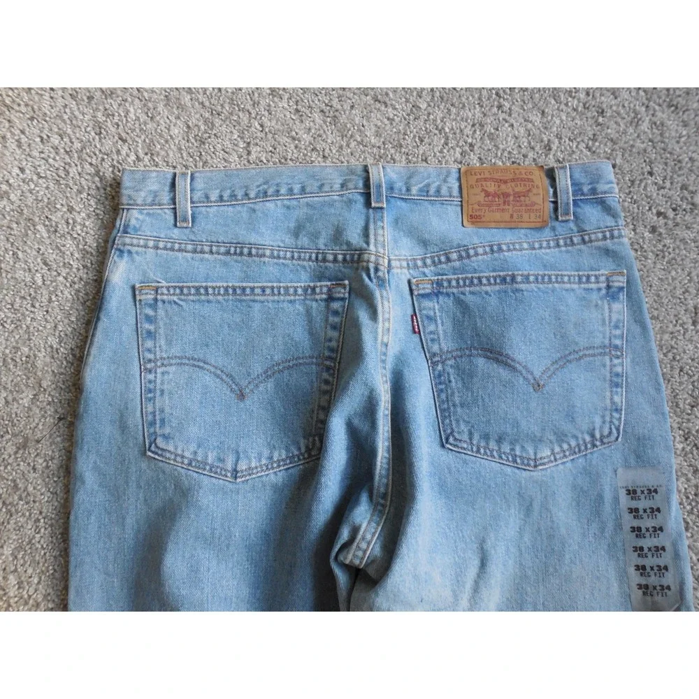VTG DEADSTOCK Levis 505 Mens Jeans 36x30 Blue Regular Fit Straight 2000 90s Y2K